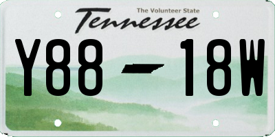 TN license plate Y8818W