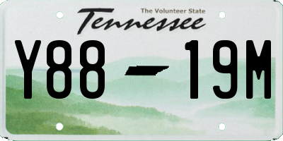 TN license plate Y8819M
