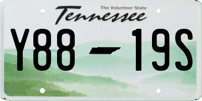 TN license plate Y8819S