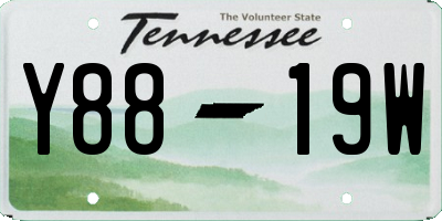 TN license plate Y8819W