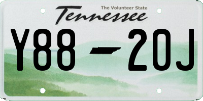 TN license plate Y8820J