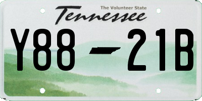 TN license plate Y8821B