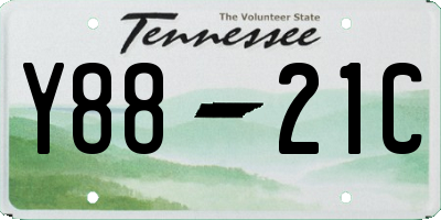 TN license plate Y8821C