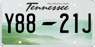 TN license plate Y8821J