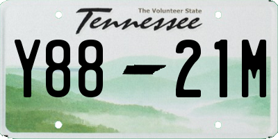 TN license plate Y8821M