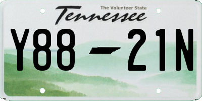 TN license plate Y8821N