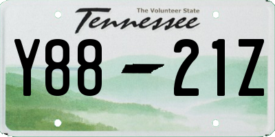TN license plate Y8821Z