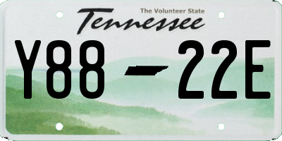 TN license plate Y8822E