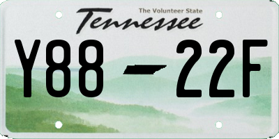 TN license plate Y8822F