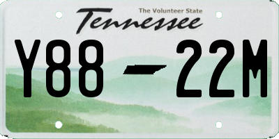 TN license plate Y8822M
