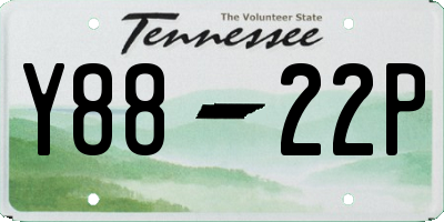 TN license plate Y8822P