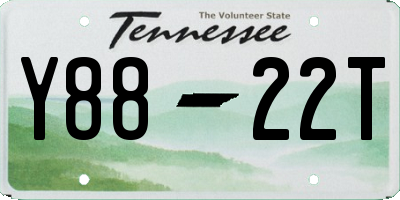 TN license plate Y8822T