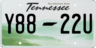 TN license plate Y8822U