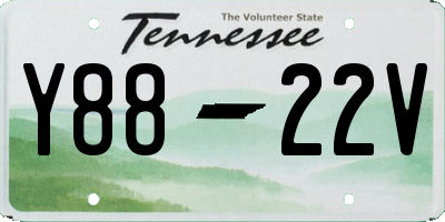 TN license plate Y8822V