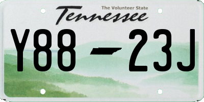 TN license plate Y8823J