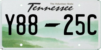TN license plate Y8825C