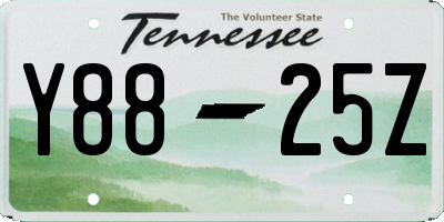 TN license plate Y8825Z