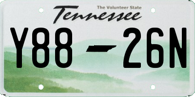 TN license plate Y8826N