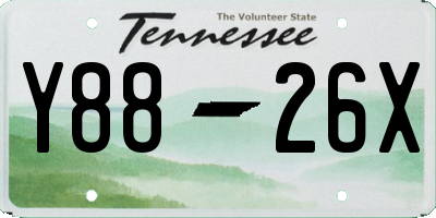 TN license plate Y8826X