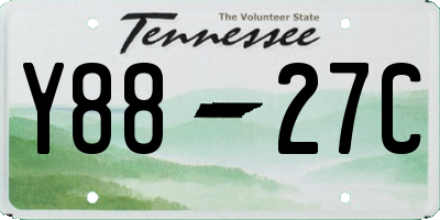 TN license plate Y8827C