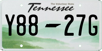 TN license plate Y8827G