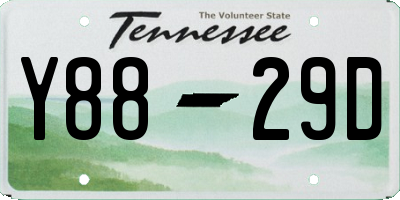 TN license plate Y8829D