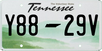 TN license plate Y8829V