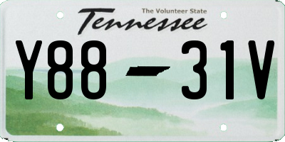 TN license plate Y8831V