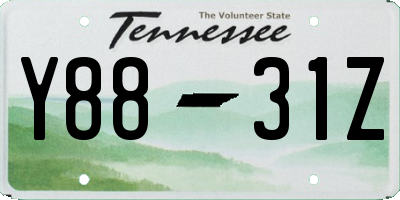 TN license plate Y8831Z