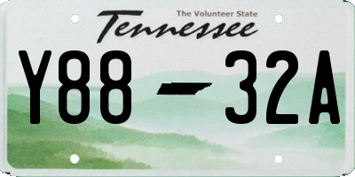 TN license plate Y8832A