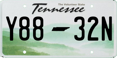 TN license plate Y8832N