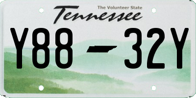 TN license plate Y8832Y
