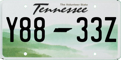 TN license plate Y8833Z