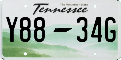 TN license plate Y8834G