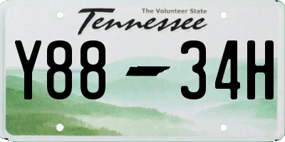 TN license plate Y8834H