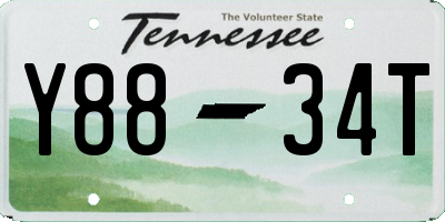 TN license plate Y8834T