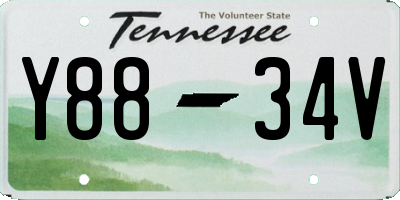 TN license plate Y8834V