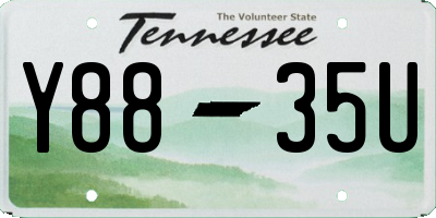 TN license plate Y8835U