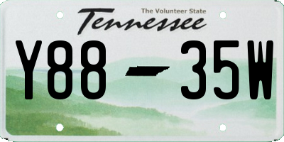 TN license plate Y8835W