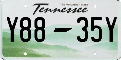 TN license plate Y8835Y