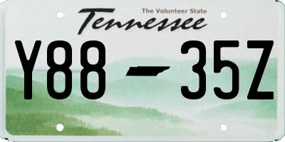 TN license plate Y8835Z