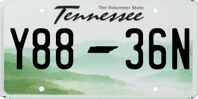 TN license plate Y8836N