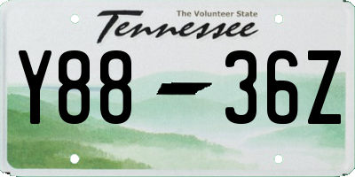 TN license plate Y8836Z