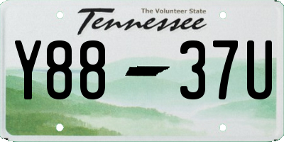 TN license plate Y8837U