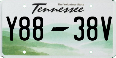 TN license plate Y8838V
