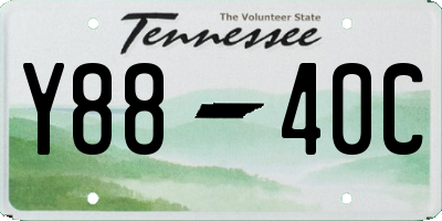 TN license plate Y8840C