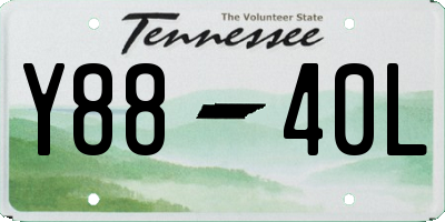 TN license plate Y8840L
