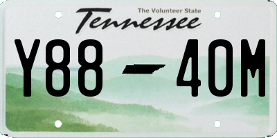 TN license plate Y8840M