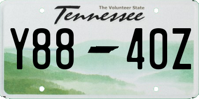 TN license plate Y8840Z
