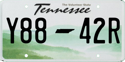 TN license plate Y8842R